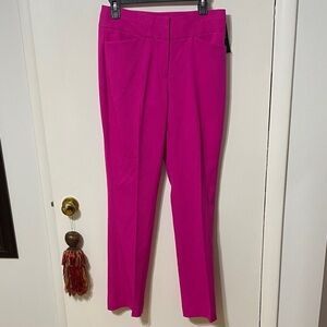 Tahari ASL Fuchsia Straight Leg Pants